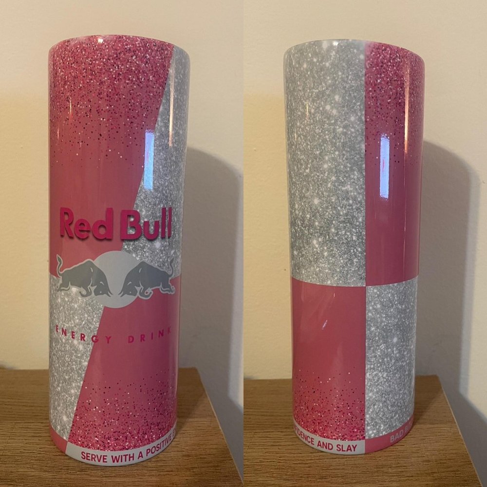 20oz Sublimation Tumbler- Pink Red Bull